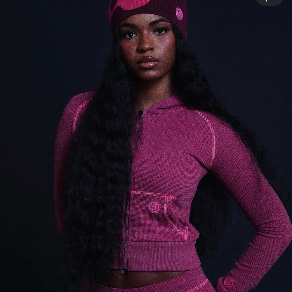 Elegant Berry Hooded Sweater